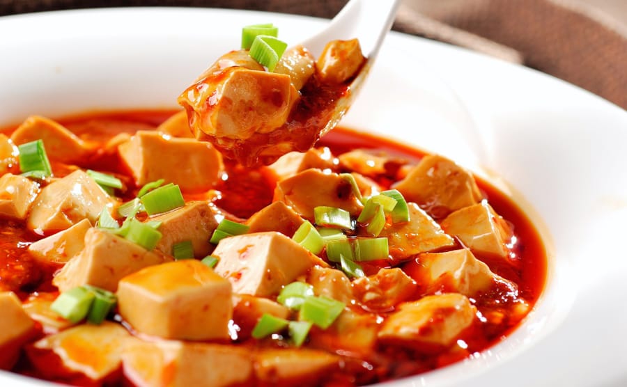 Sichuan comida—Mapo Tofu